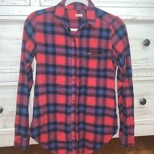 Oversized plaid shirt